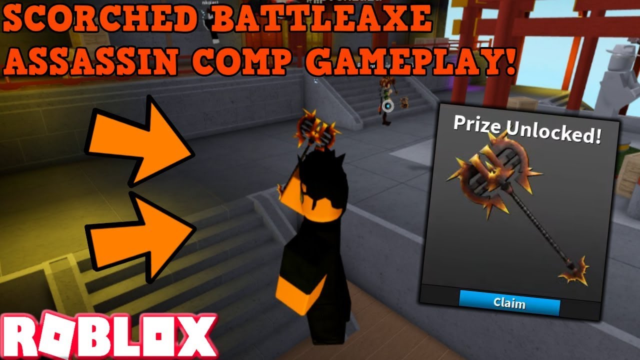 Scorched Battleaxe Competitive Gameplay Roblox Assassin June - battleaxe roblox