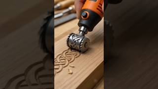 NHK MINI Viking Knot Border Carver 😲 Epic Wood Pattern!⚔️🪵 #shorts #minitools #trendinggadgets #tech