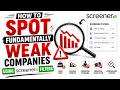 How To Spot Fundamentally Weak Companies