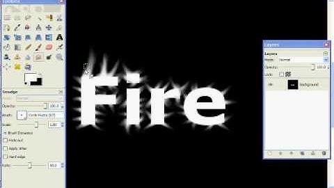 GIMP tutorial - Fire text