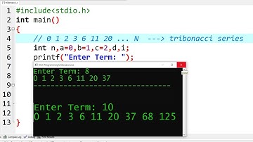 C Program to Print Tribonacci Series | Learn Coding