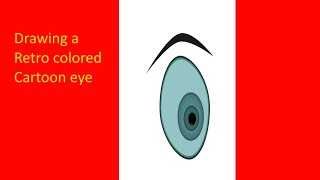 Drawing an early Retro Colored cartoon eye in Inkscape