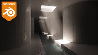 Poolroom Interior with Rays of Light (Blender Tutorial)