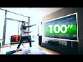 THE 100" 4K LASER TV SETUP!