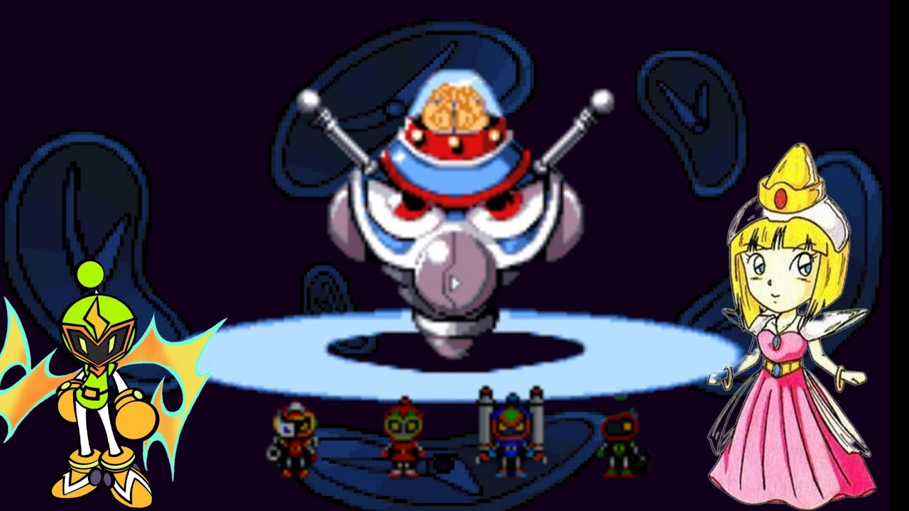 Super Bomberman 4 - Shirobon Vs Boss Fight Plasma Bomber - Bagura Head Invocado Reis bombers 