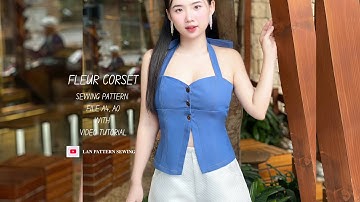 Sewing a Blue Corset Top 🌸 | Fleur Corset Pattern + Video Guide