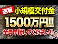 【速報】今なら個人事業・中小でも1500万円貰えます！！この動画を見たら必ず申請してください！！