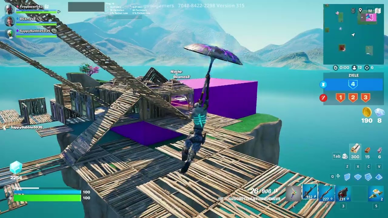 Fortnite Bedwars Gameplay PC 3v3v3v3