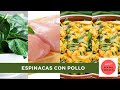 Cómo  hacer POLLO con ESPINACAS🍗 | #angelacocinadeliciosa