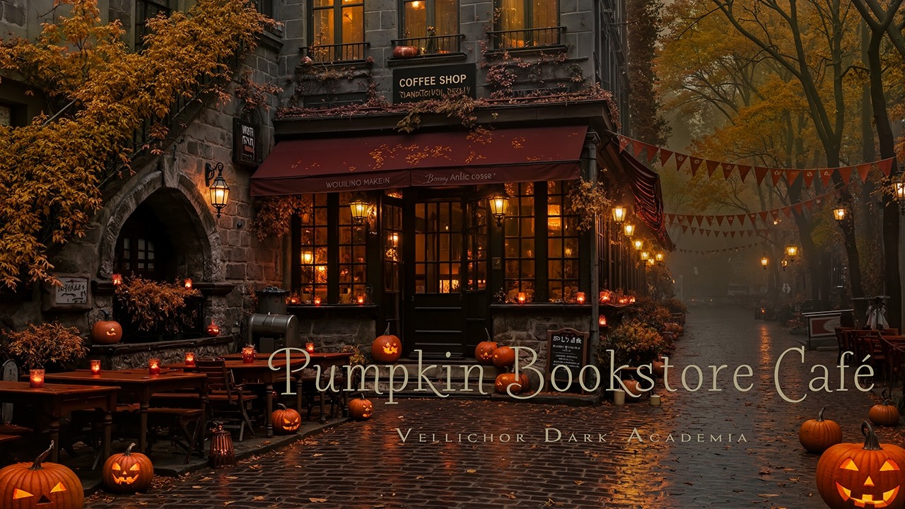 Watch Pumpkin Bookstore Café Beneath Autumn Leaves | Melancholic Dark Academia Music & Rain Ambience on YouTube Watch Pumpkin Bookstore Café Beneath Autumn Leaves | Melancholic Dark Academia Music & Rain Ambience on YouTube