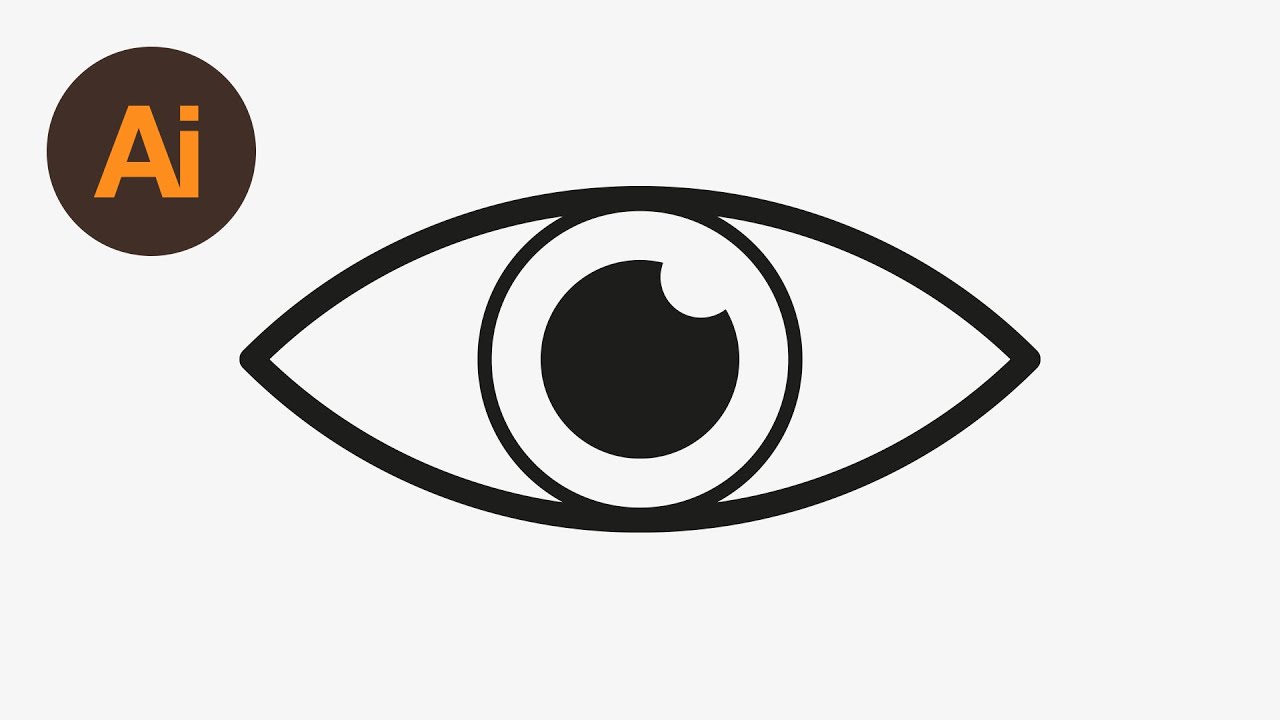 Learn How to Draw an Eye Icon in Adobe Illustrator | Dansky - YouTube