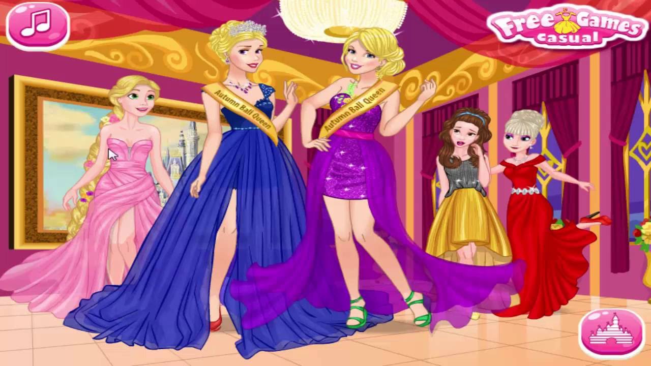 Disney Frozen Games Queens Of Autumn Ball and Elsa's Fairy Dream
