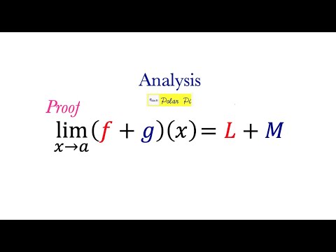 Delta Epsilon Limit Proofs Lim X A F X G X L M Youtube