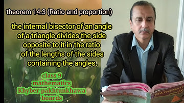 LECTURE # 106 THEOREM 14.3 INTERNAL BISECTOR OF ANGLE ..THE RATIO OF LENGTH.. CONTAINING  ANGLES.9TH