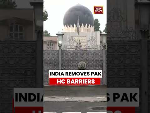 Ind Vs Pak: India Removes Barriers Outside Pakistan High Commission In Delhi Amid Tensions #india