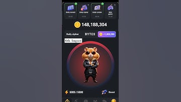 6th August Cipher Code🔠 For 1M Coins🪙| How To Redeem Hamster Kombat🐹 Cipher Code🔥 #shorts #yt #code