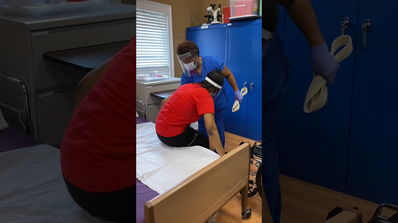Transferring Patient from bed to wheelchair using gait belt YouTube