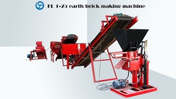 FL 1-25 electric engine soil interlocking brick making machine