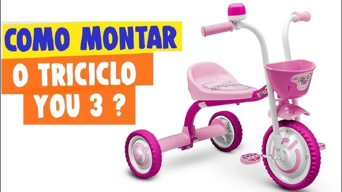 Triciclo Motoca Infantil Menina You Girl Rosa Nathor - Velotrol e