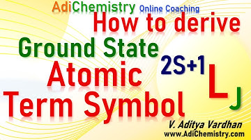 Ground State Term Symbol - How to derive? AdiChemistry CSIR NET GATE