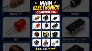 10 Main Electronics Components Everyone Should Know! ⚡🔧#Electronics #ElectronicsEngineering #Electro