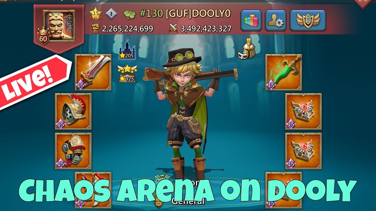Lords Mobile - Chaos arena on DOOLY account - YouTube