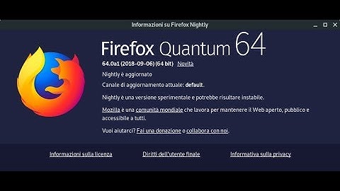 Firefox 64 (based on Nightly 64.0a1)