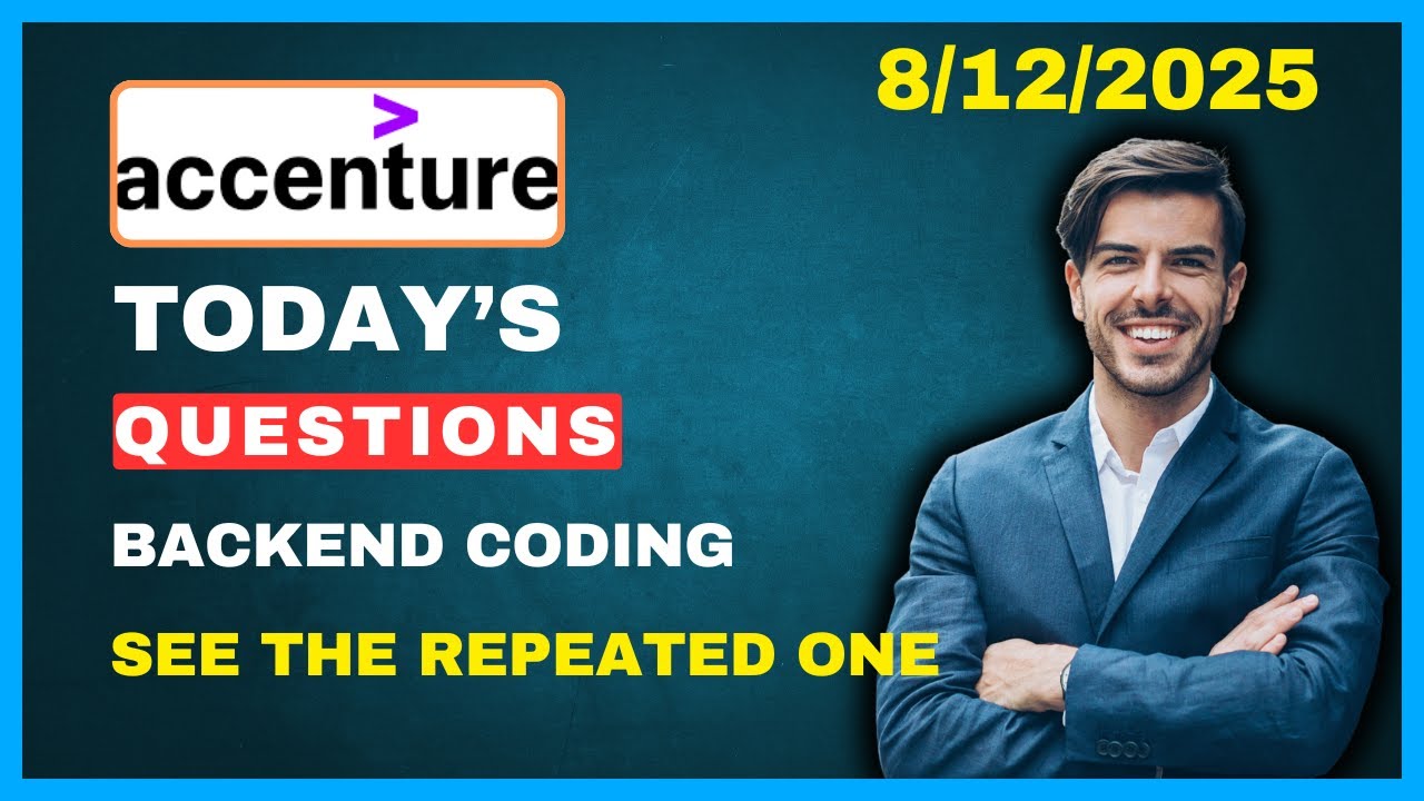 Must watch ! Accenture Coding Questions | Accenture Technical ...