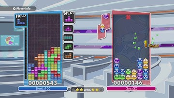 DT Cannon into 6 Combo Perfect Clear (Puyo Puyo Tetris)