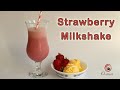 Strawberry milkshake recipe  easy strawberry shake  how to make strawberry milkshake  ovalshelf