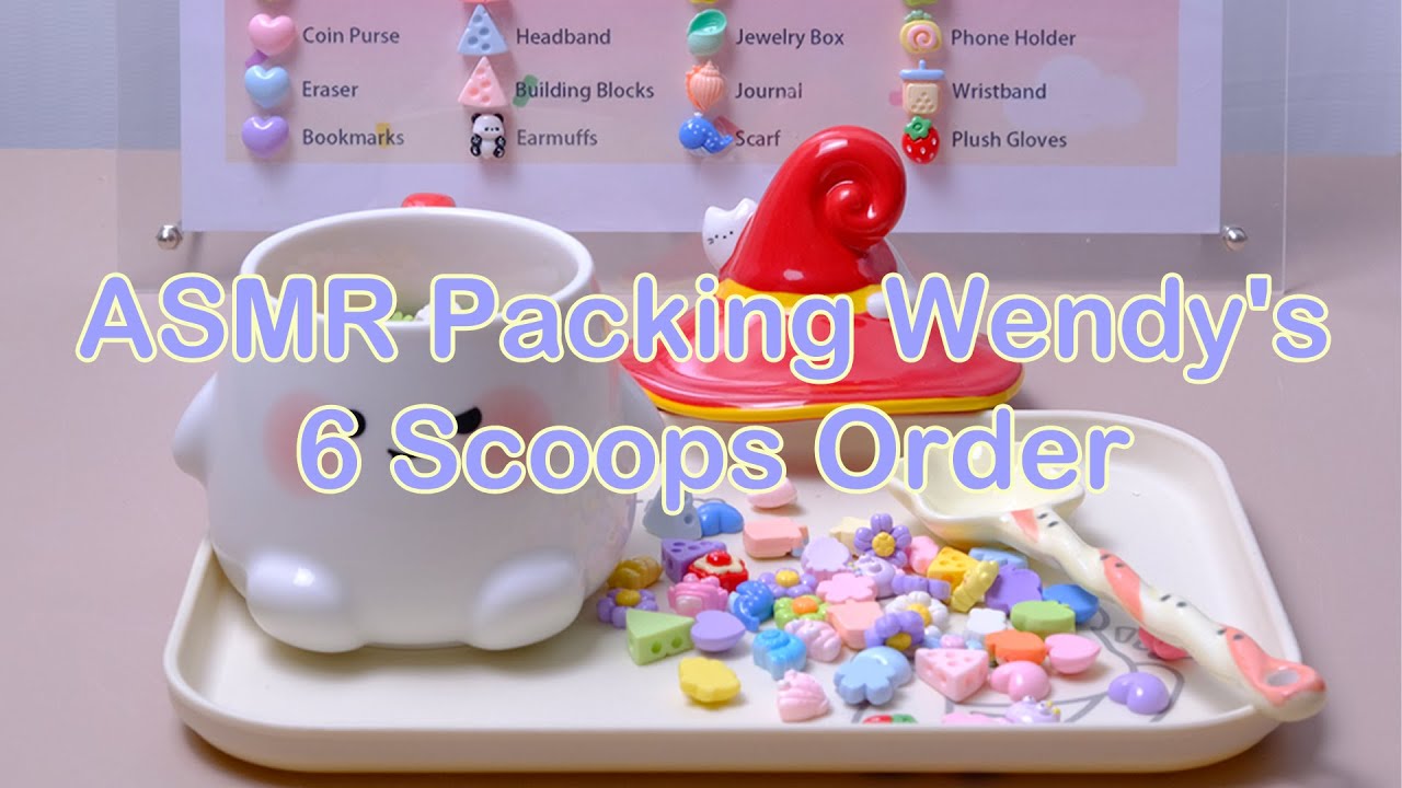 【Litebord Lucky Scoops】ASMR Packing Wendy's 6 Scoops Order