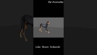 dog walk cycle 3d Animation #share #shorts #youtubeshorts #trending