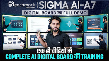 Smart Board Demo | AI digital Board Features | Benchmark Sigma AI A-7 75inch Interactive Flat Panel