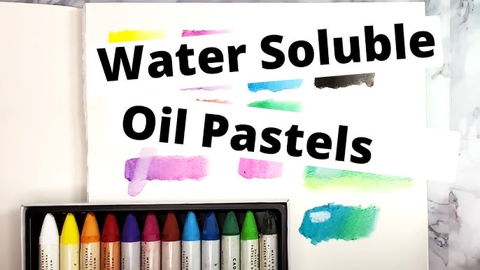 Painting with water-soluble oil pastels 🎨Landscape 