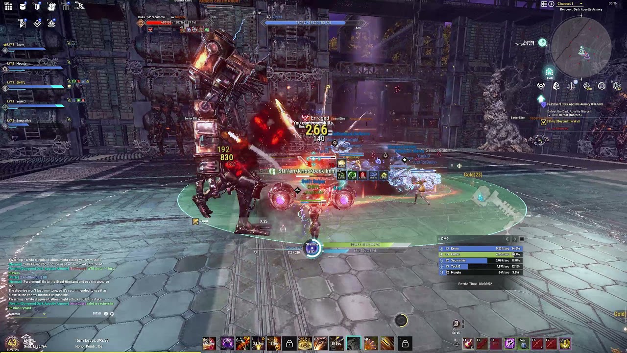 Elyon Online Dungeon: Dark Apostle Armory - Gunner