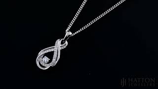 9ct White Gold 0.20ct Diamond Infinity Pendant