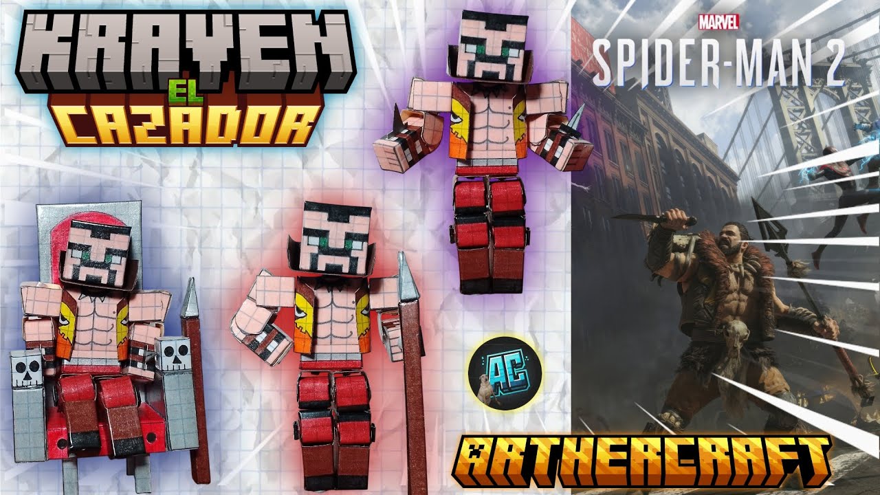 Minecraft Krava ¡CREA a Kraven el Cazador en Minecraft! | ¡FIGURA ÉPICA que no puede ...