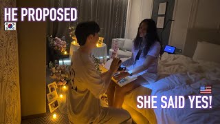 He proposed ? | She said YES | a ✨realistic✨ proposal | AMBW 국제커플