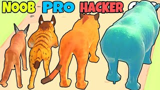NOOB vs PRO vs HACKER vs GOD in Cat Evolution NEW LEVELS!