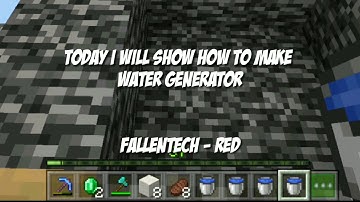 Tutorial Making Water Generator | Unlimited Water | FallenTech - Red