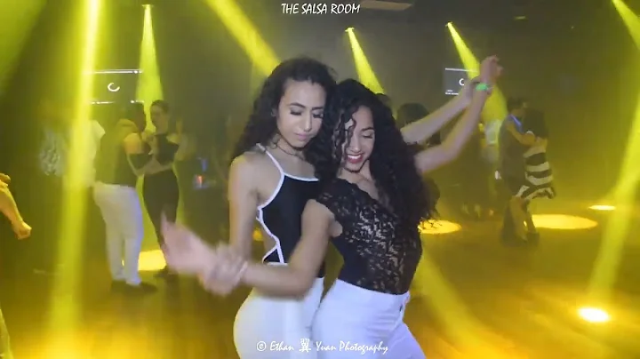 NOELIA & LARISSA Bachata Social Dance At THE SALSA...