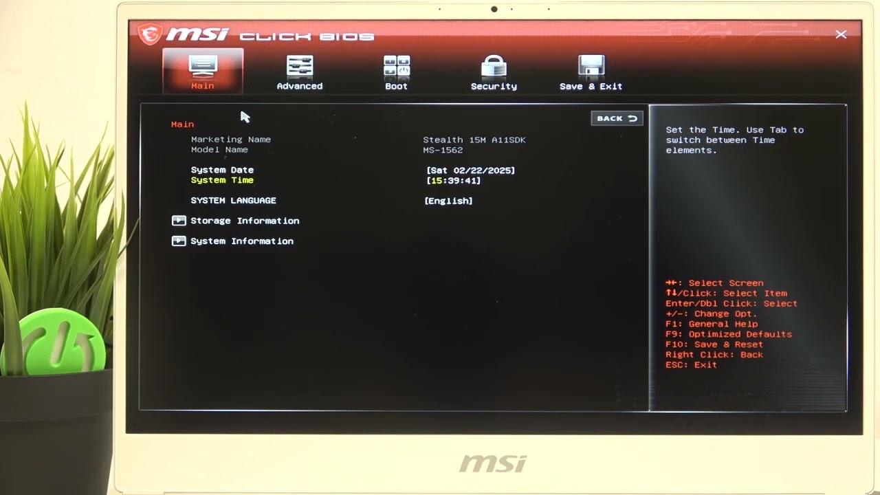 How to Change Language in BIOS on MSI Stealth 15M