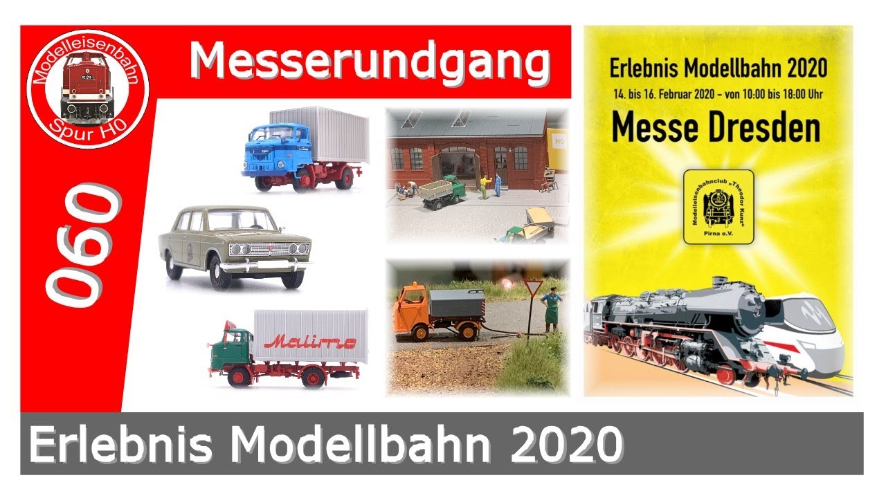Messe Erlebnis Modellbahn in Dresden 2020 - Messerundgang mit vielen Einblicken und Livefahrten