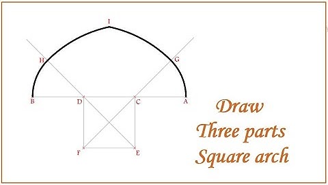 Draw Islamic arches /Three parts Square arch