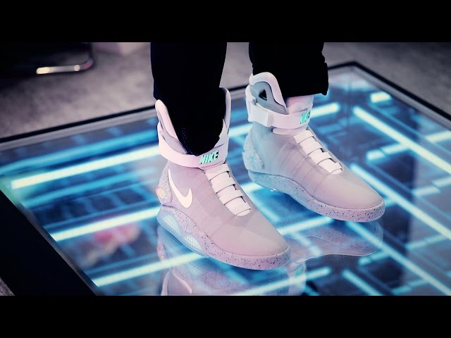 Nike's limited edition self-lacing 'Back to Future' shoes - YouTube