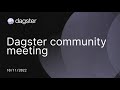 Dagster Community Meeting; Featuring New Updates and Assets