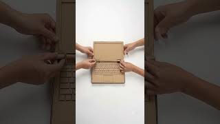 Cardboard Art Design Ideas: Laptop  🛠️#CardboardLaptop #DIYCrafts #CardboardCraft #DIYLaptop