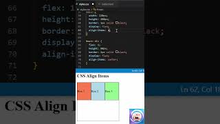 CSS Align Item / Align Self Property ? shorts youtubeshorts