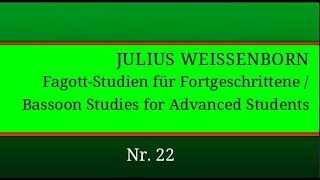 Julius Weissenborn, op. 8/2, Nr.  22