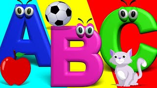 Phonics Song with TWO Words - A For Apple - ABC Alphabet Songs with Sounds for Children